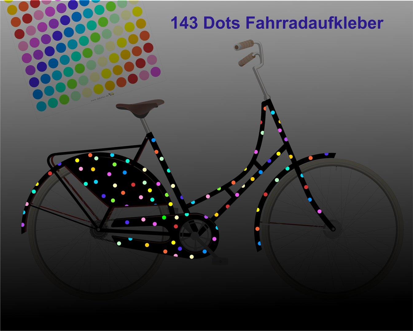 REFLECT Fahrradaufkleber Confetti RAINBOW