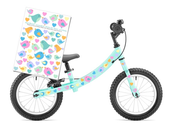 Fahrradsticker Vögel Pastell