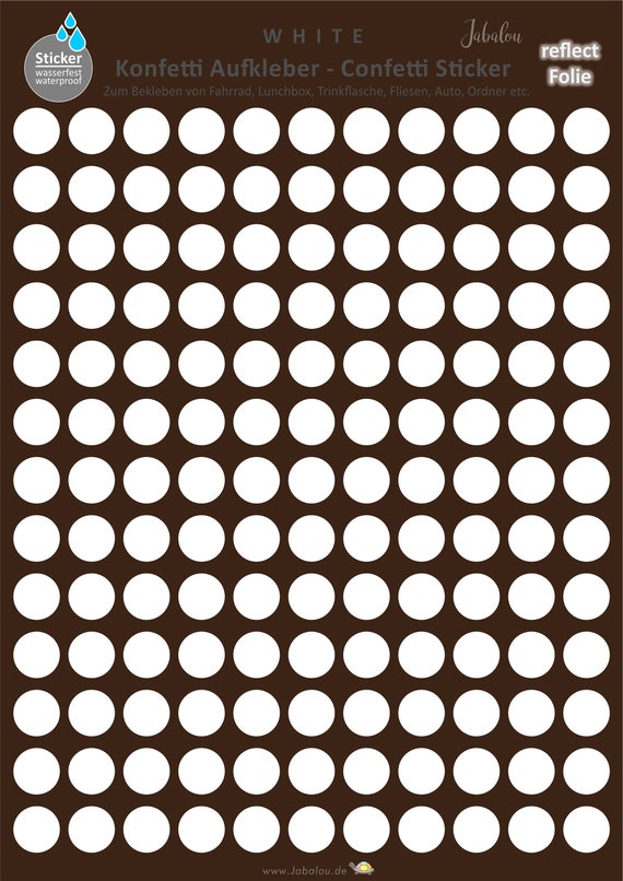 REFLECT Fahrradaufkleber Confetti WHITE