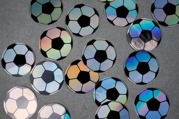 Holographic Fußball Sticker wasserfest