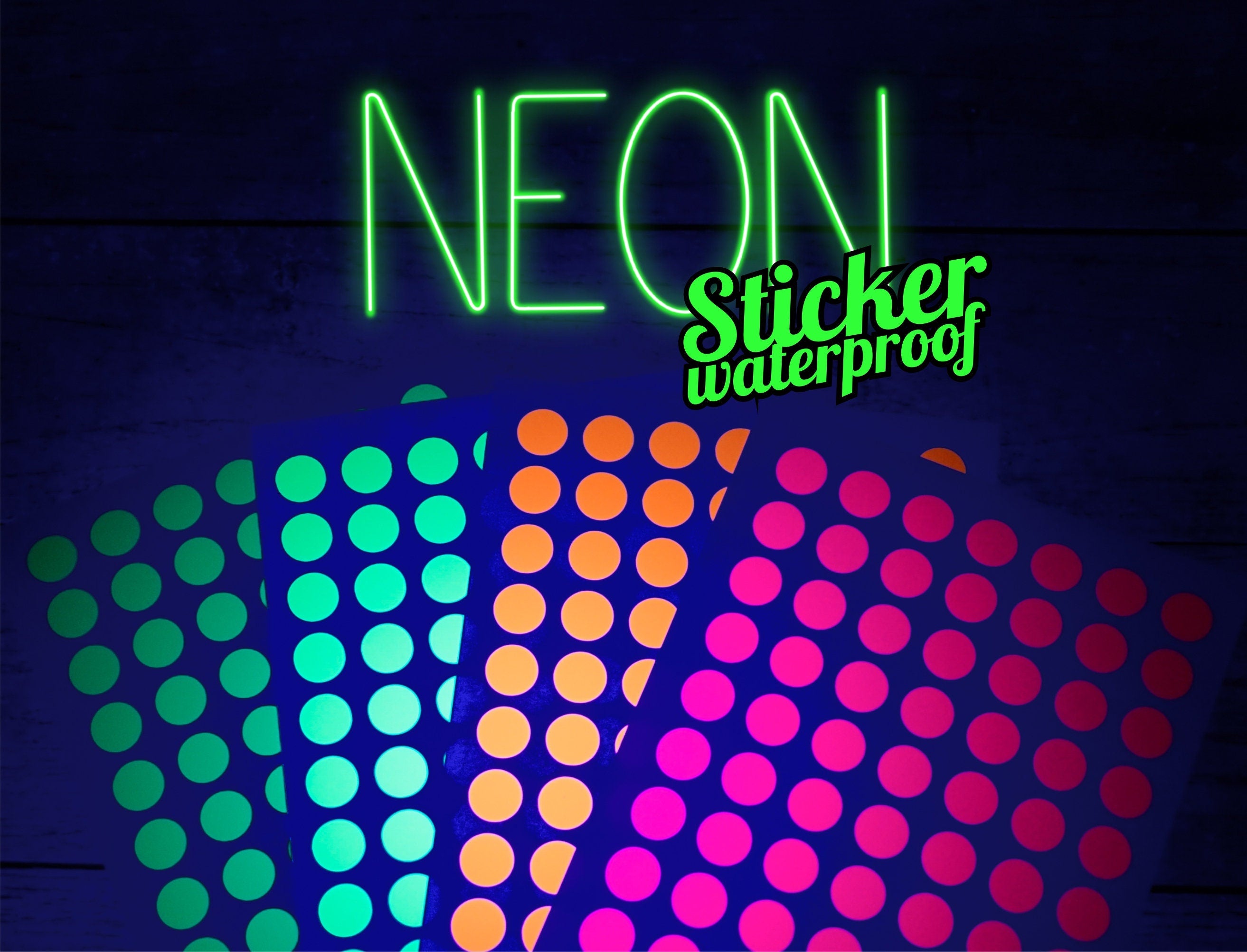 NEON Sticker Confetti spülmaschinenfest