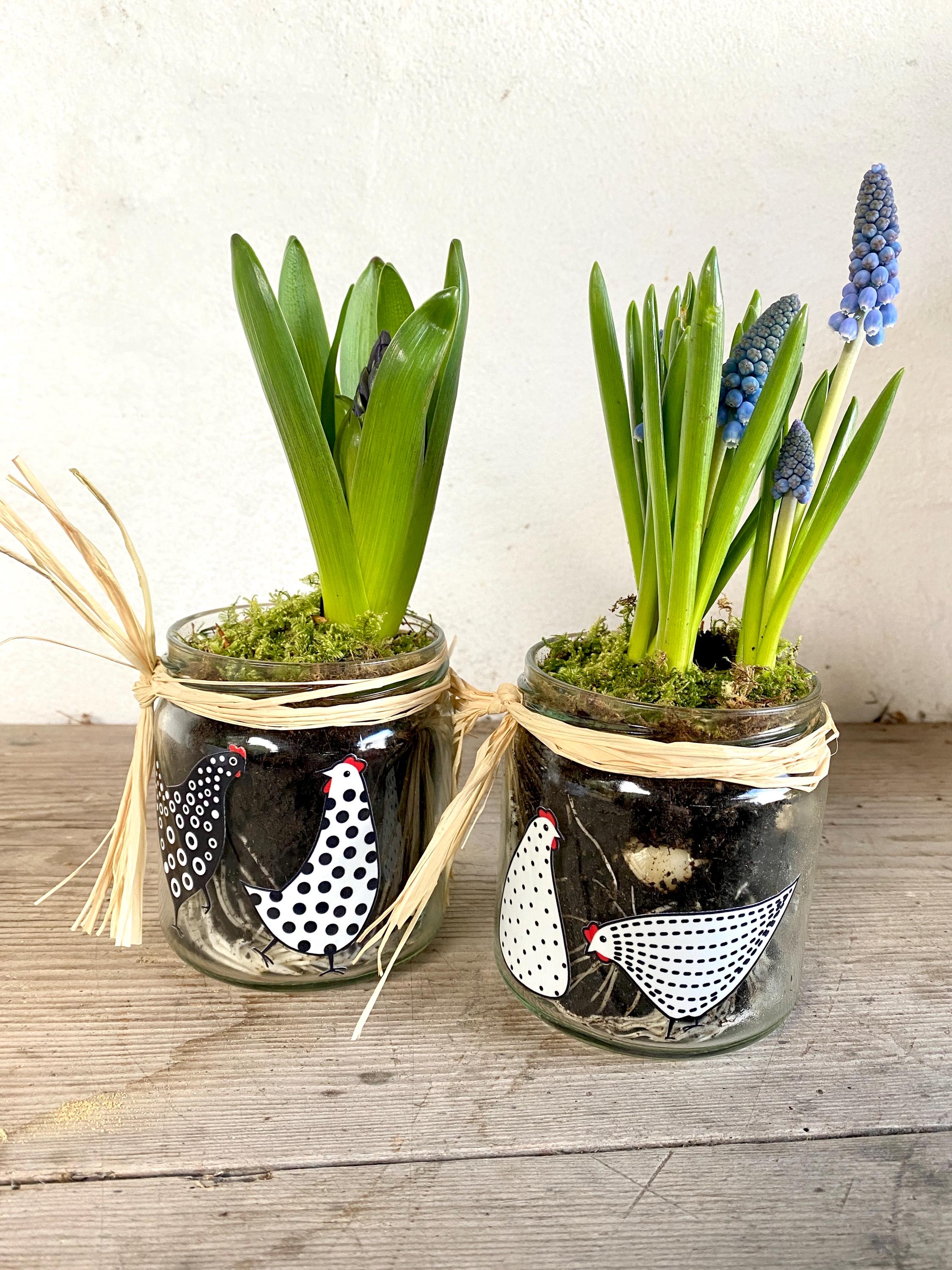 Rub on Hühner Sticker A5 randlos