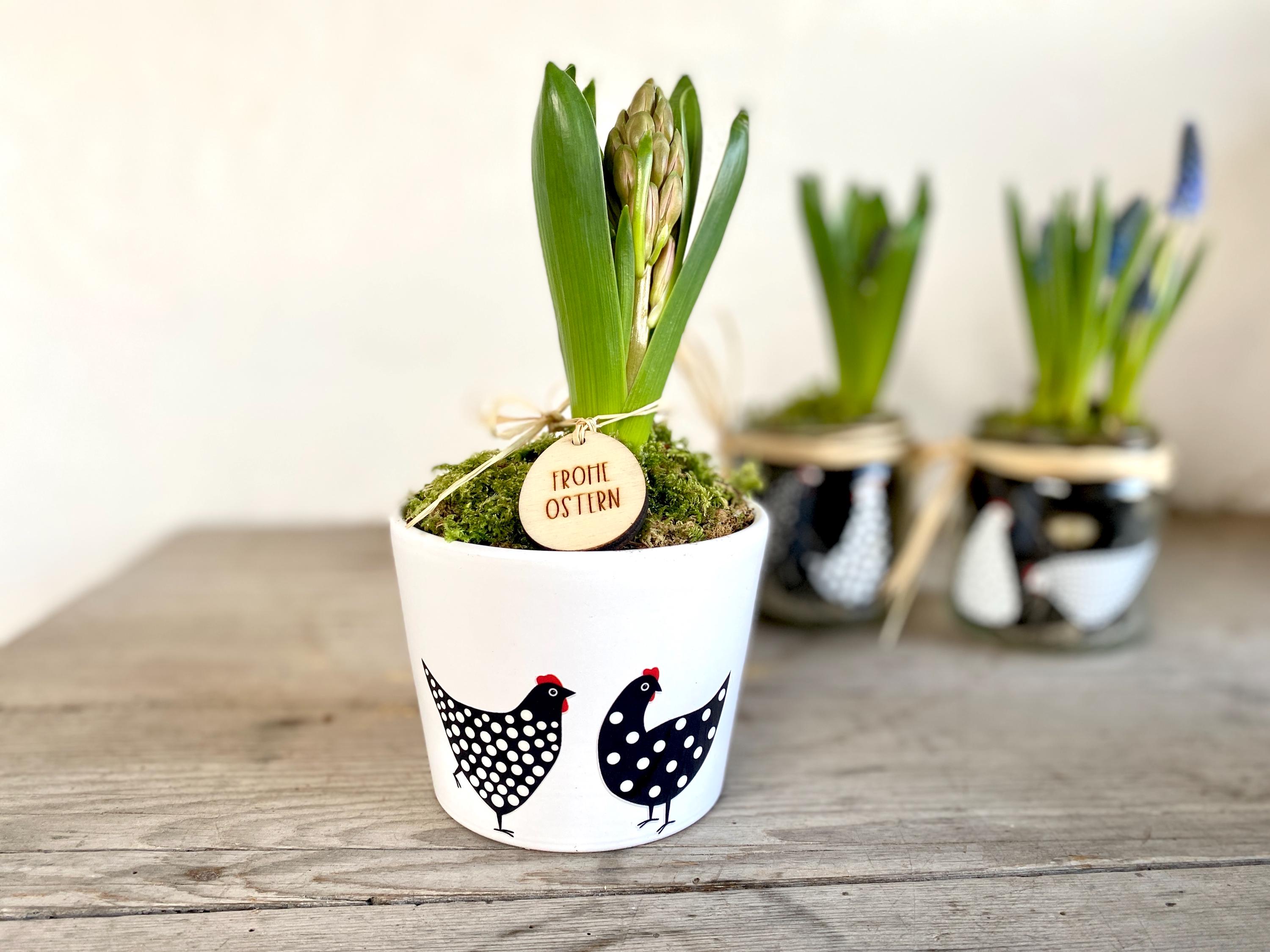 Rub on Hühner Sticker A5 randlos