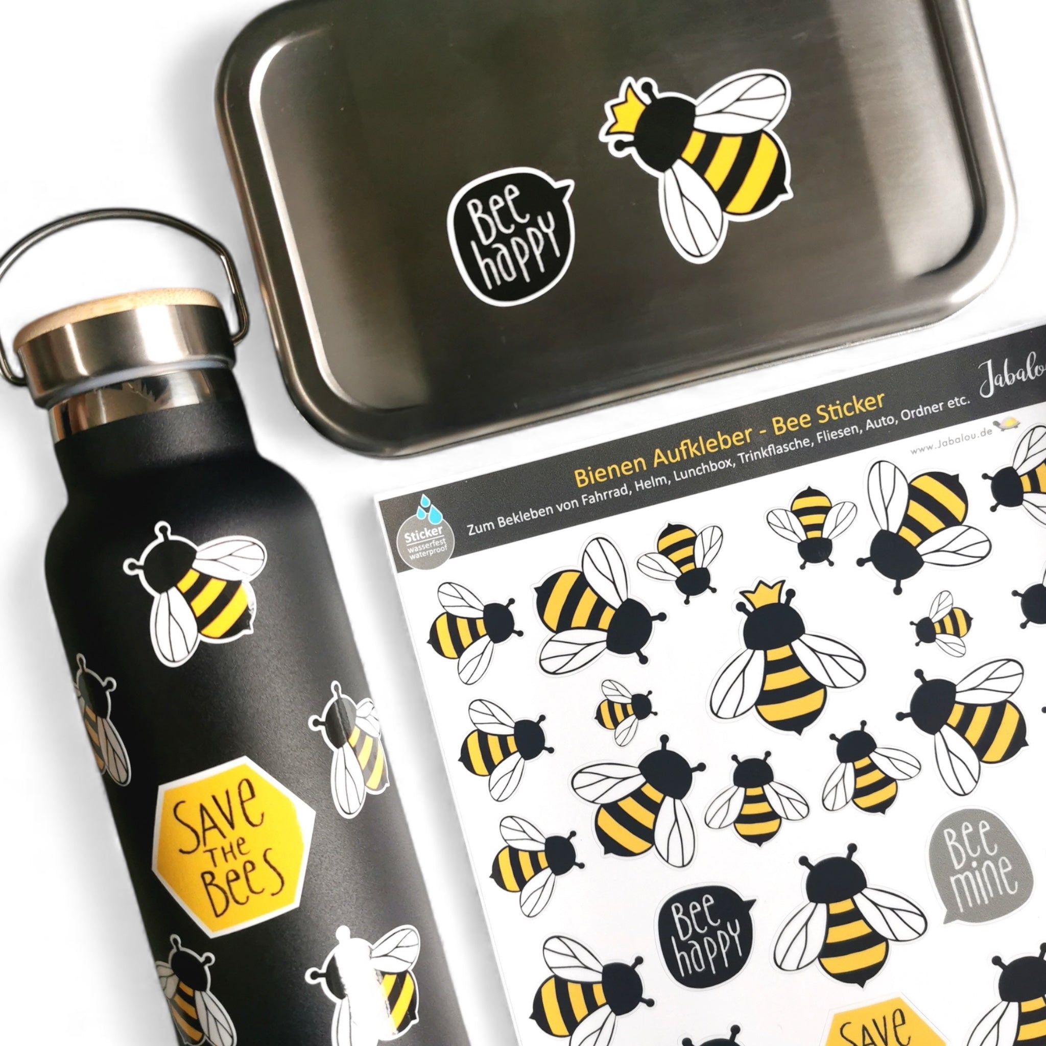 Sticker A4 Bienen - spülmaschinenfest und wetterfest