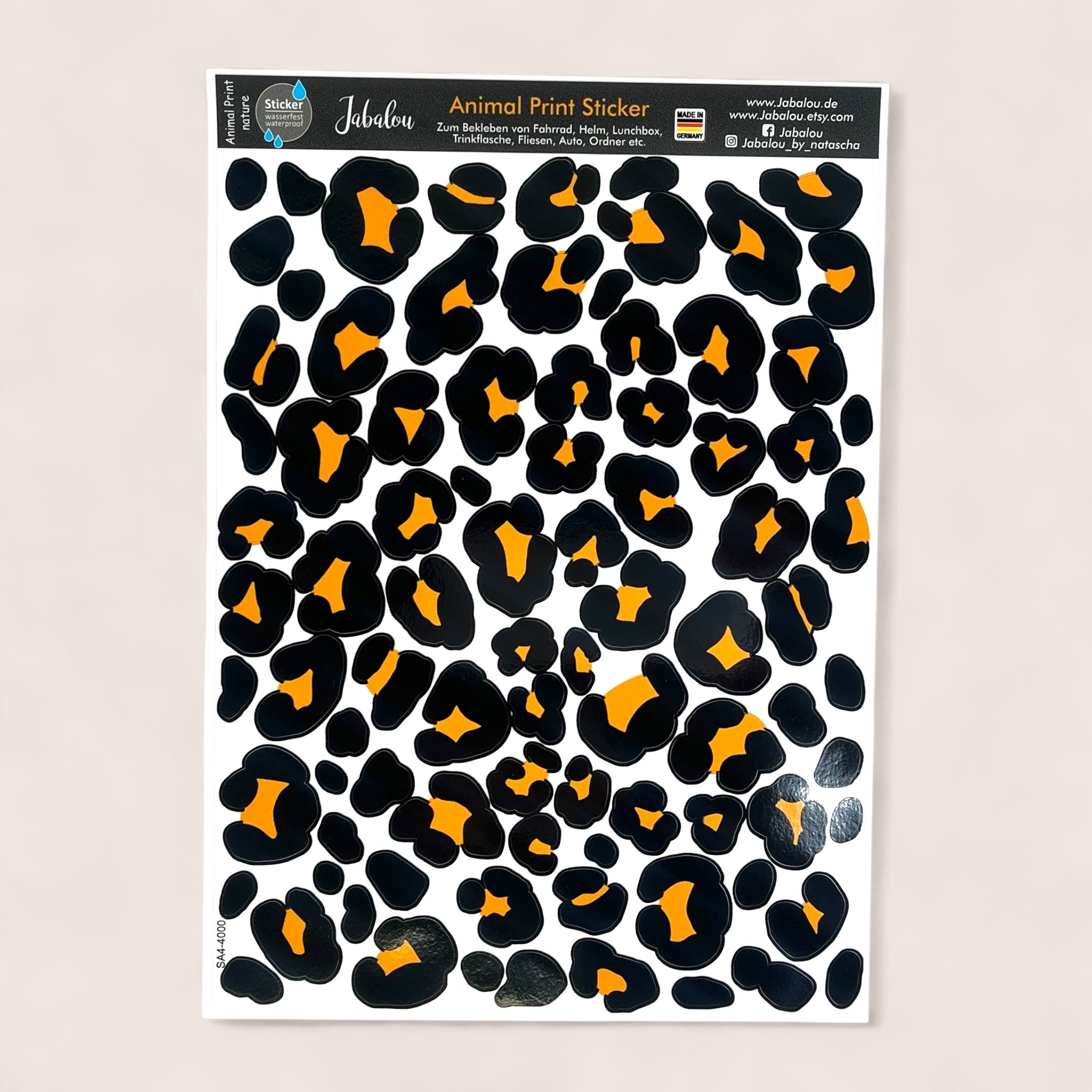 Aufkleber Animal Print nature wasserfest