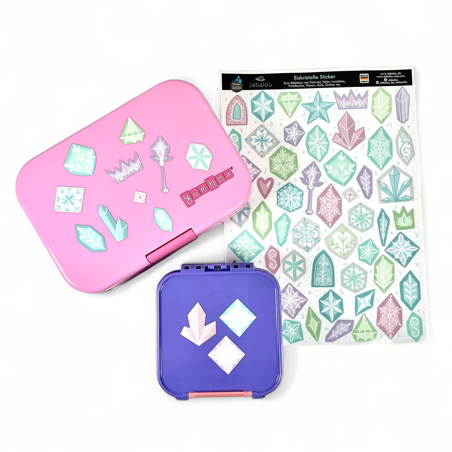 Spülmaschinenfeste Eiskristalle Schneeflocken Eiskönigin Aufkleber