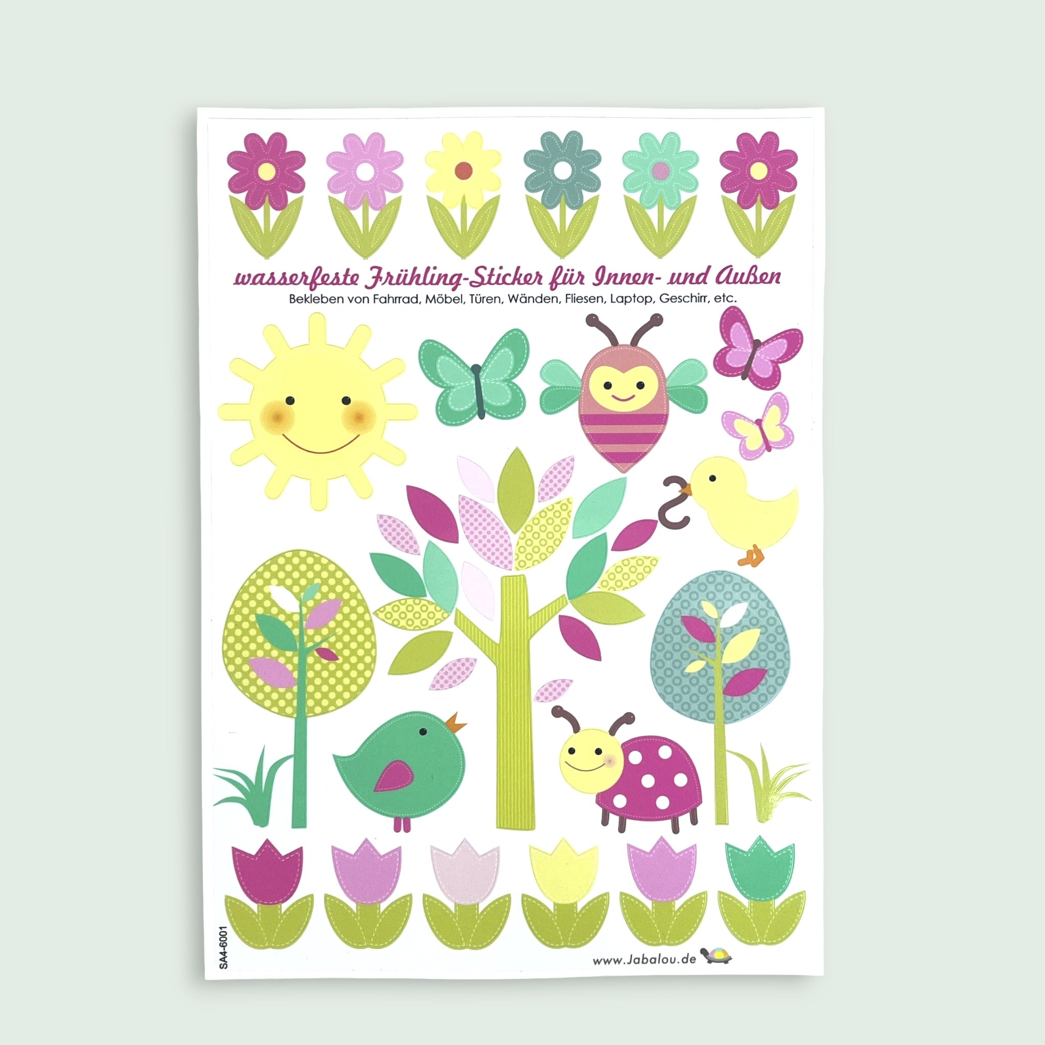 Sticker Frühling wasserfest Aufkleber