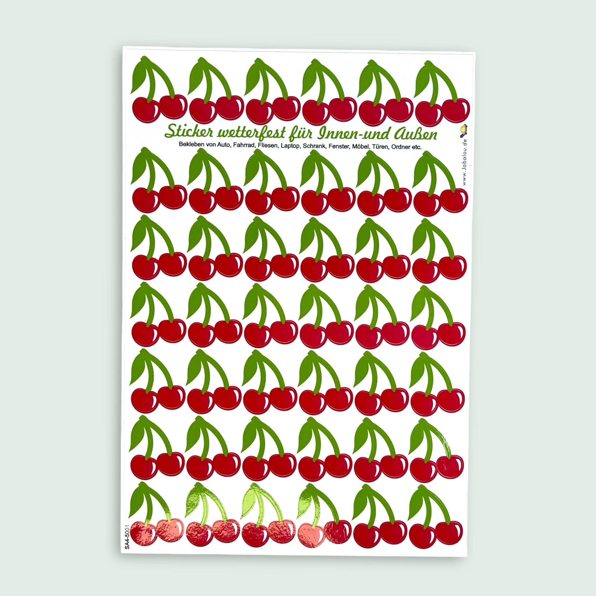 Fahrraudaufkleber Kirschen