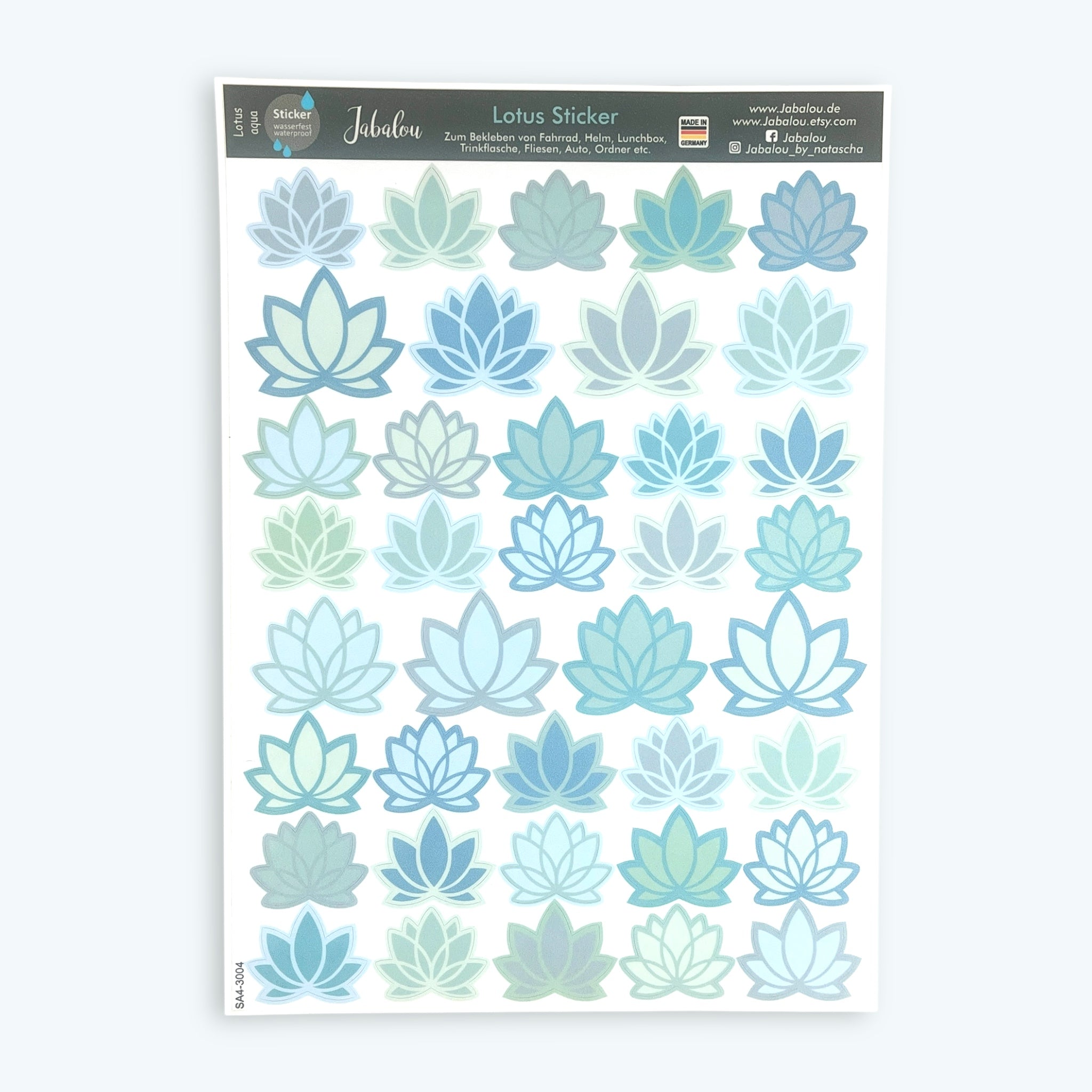 Aufkleber Lotus Lilie acqua Sticker wasserfest
