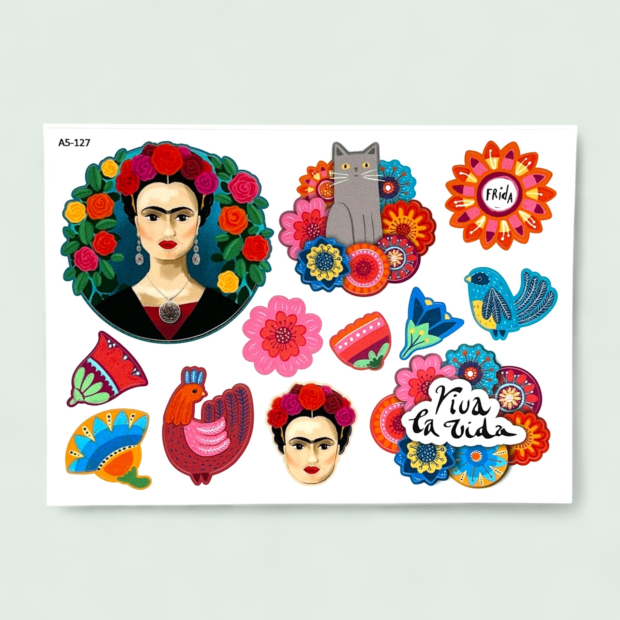 Frida Kahlo spülmaschinenfeste Sticker A5