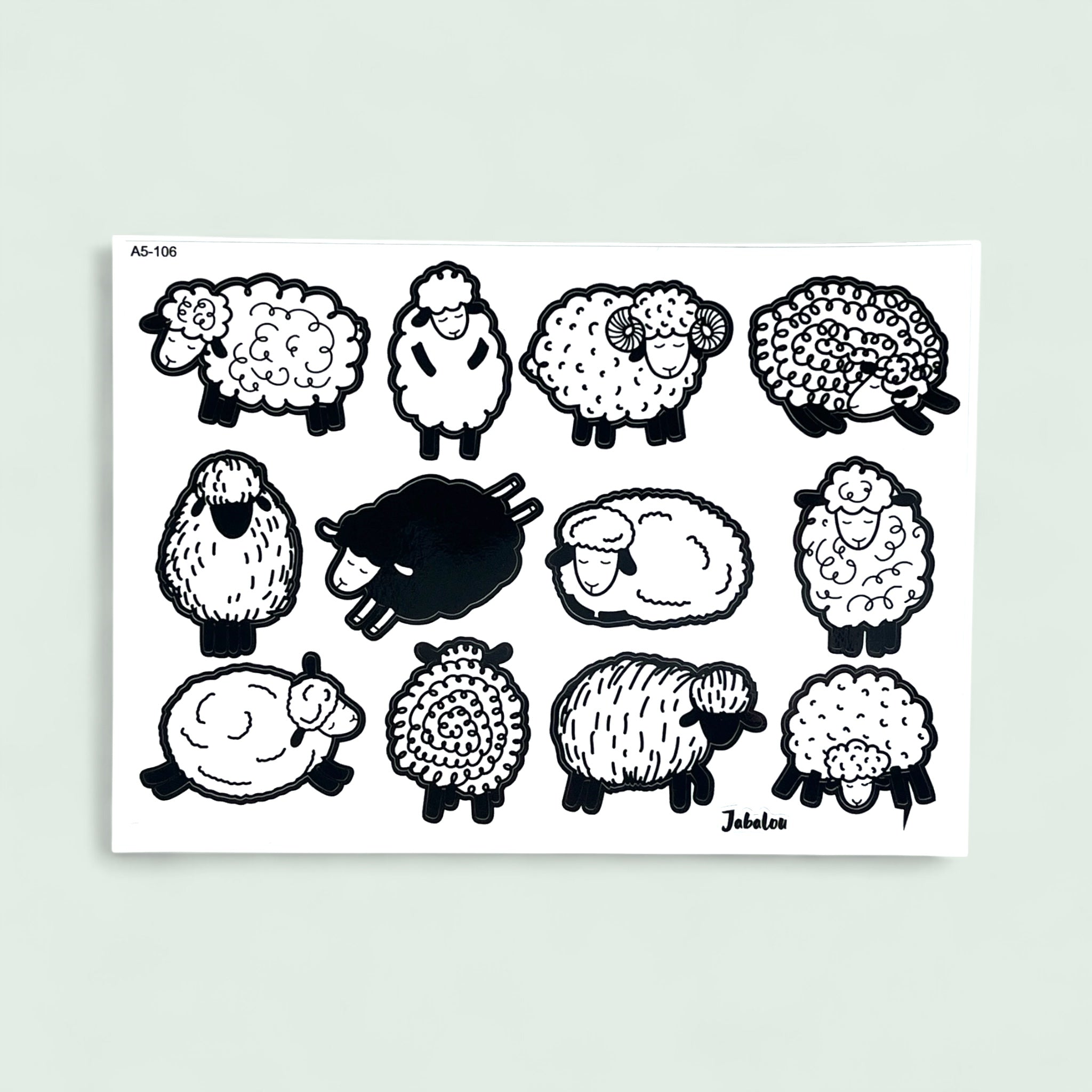 schwarzes Schaf Aufkleber wasserfest Schafe - Sticker