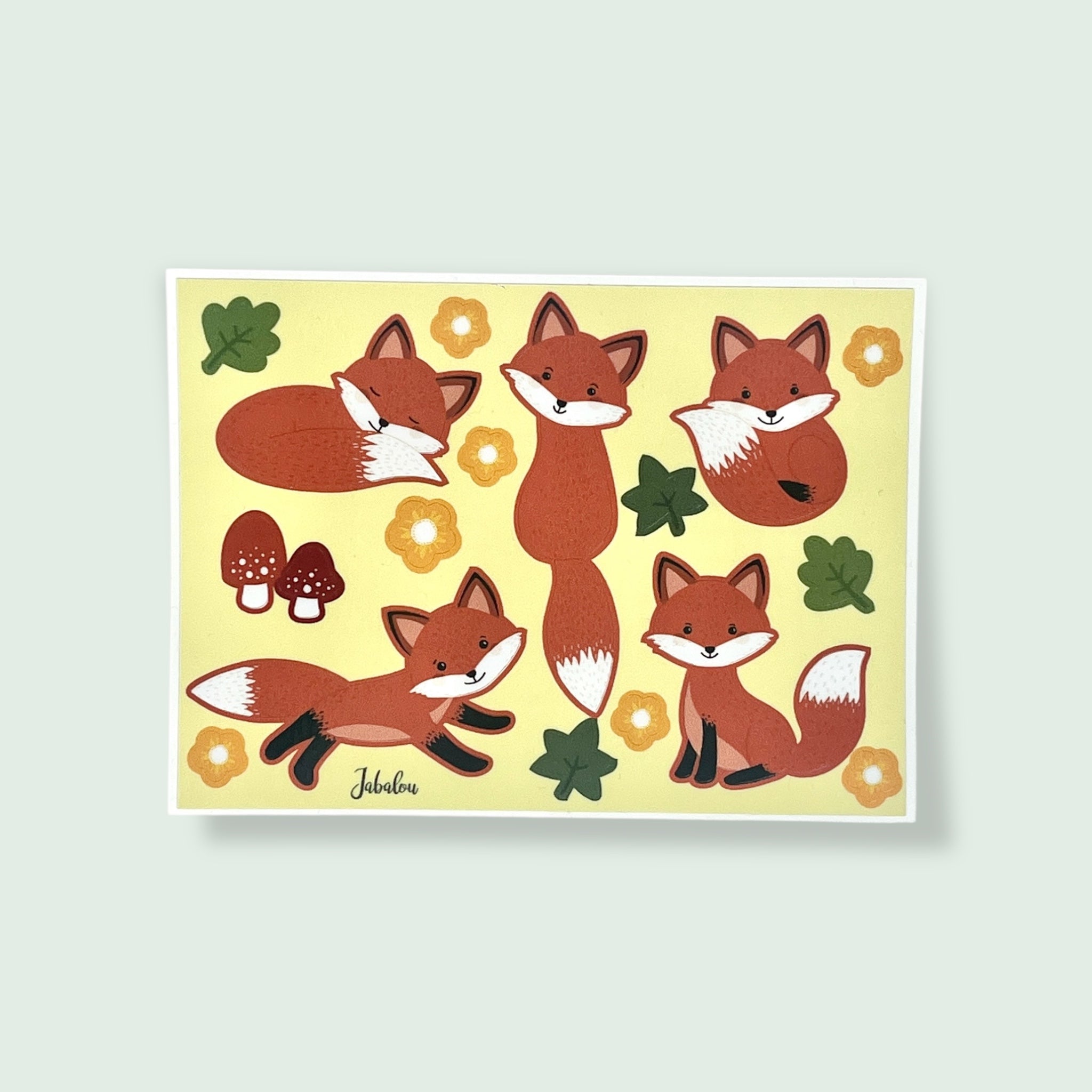 Sticker Füchse spülmaschinenfest A6