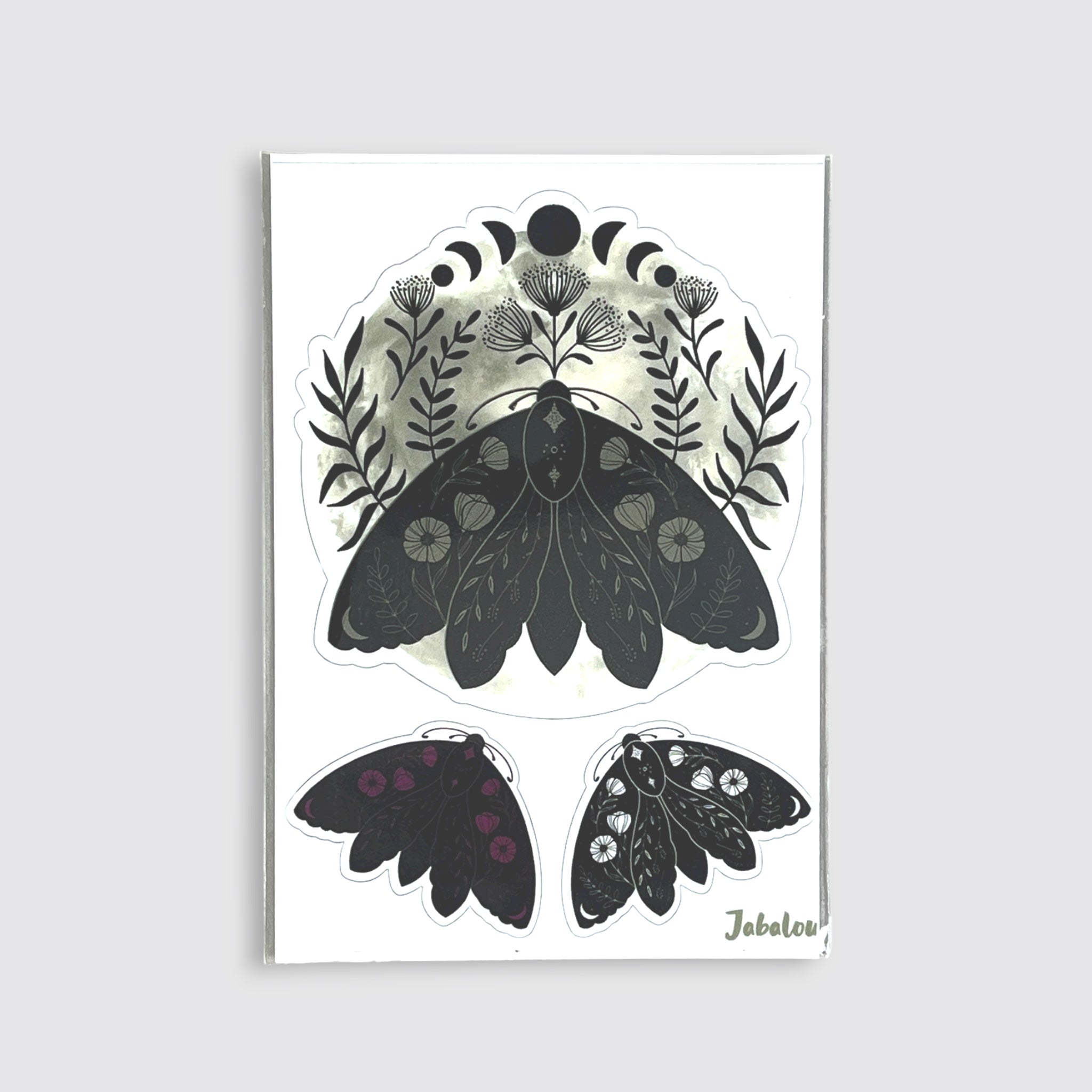 Nachtfalter Gothic Sticker wasserfest