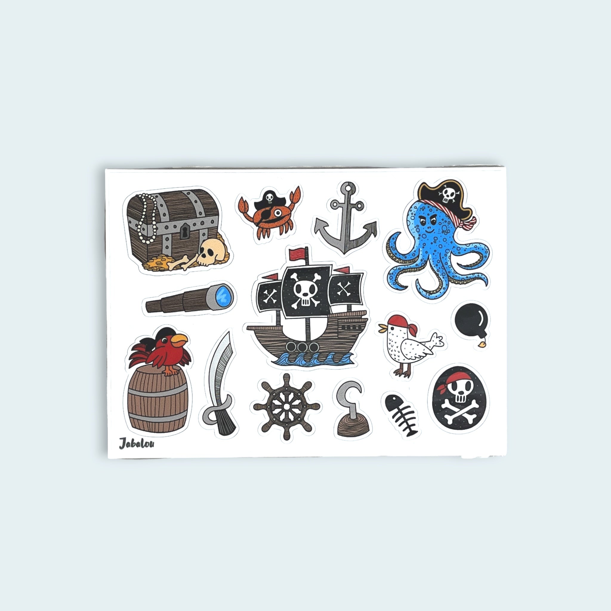 Piraten Aufkleber wasserfest Sticker