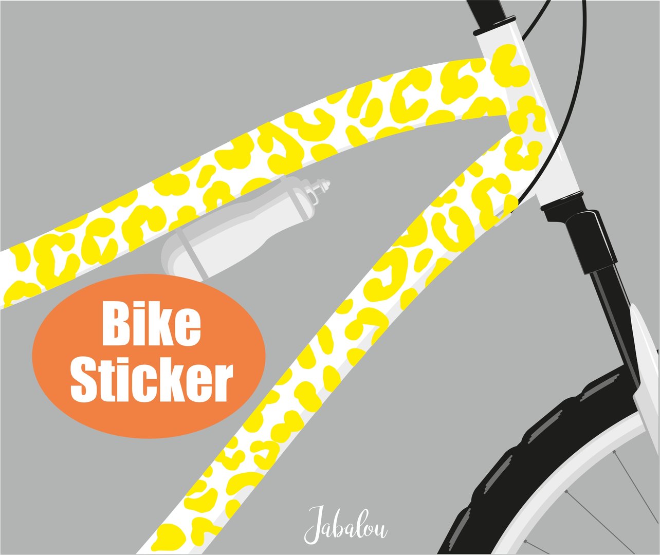 REFLECT Fahrradaufkleber Animal Print GELB