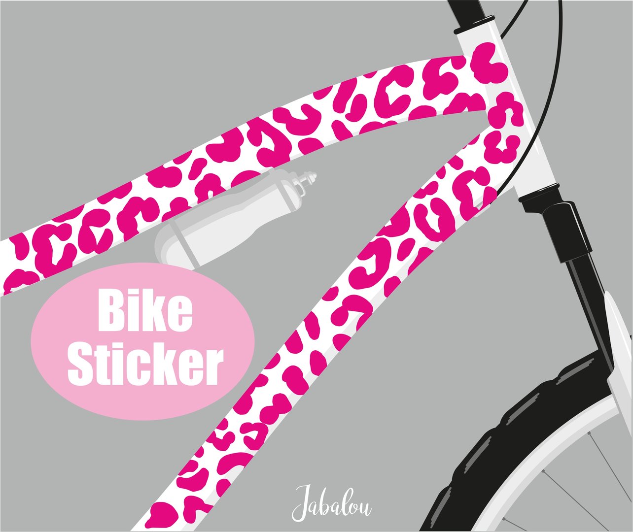 REFLECT Fahrradaufkleber Animal Print PINK