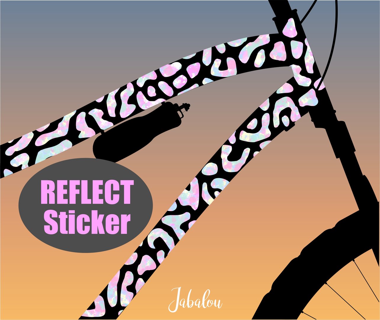REFLECT Fahrradaufkleber Animal Print Pastell