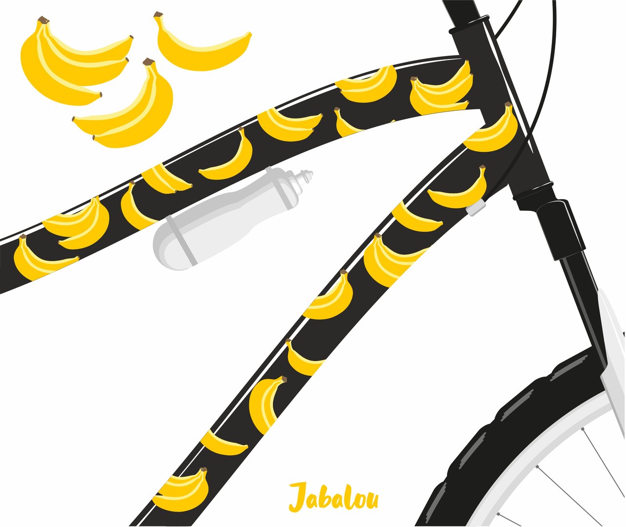 Sticker wetter- und spülmaschinenfest - Bananen