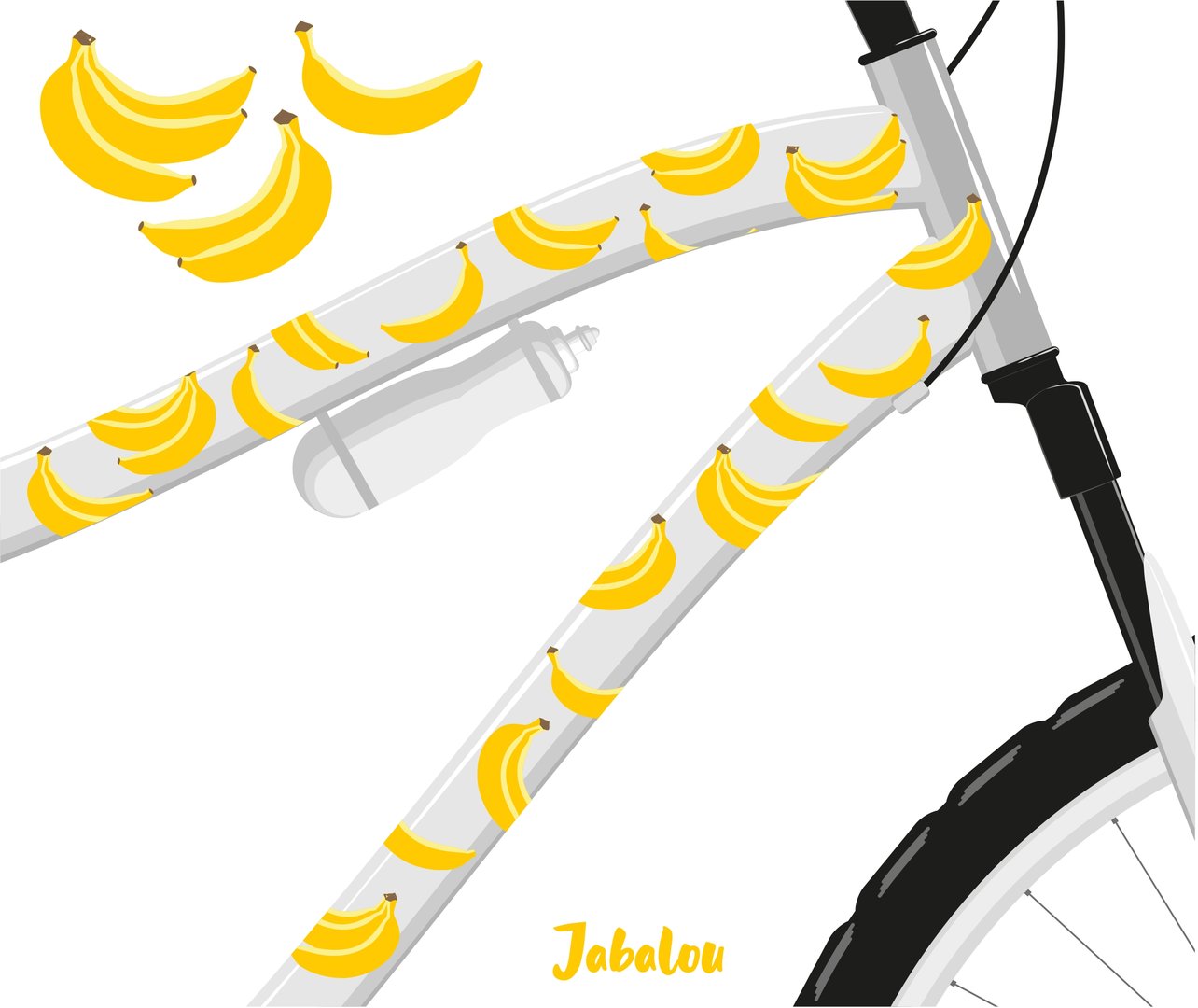 REFLECT Fahrradaufkleber Bananen