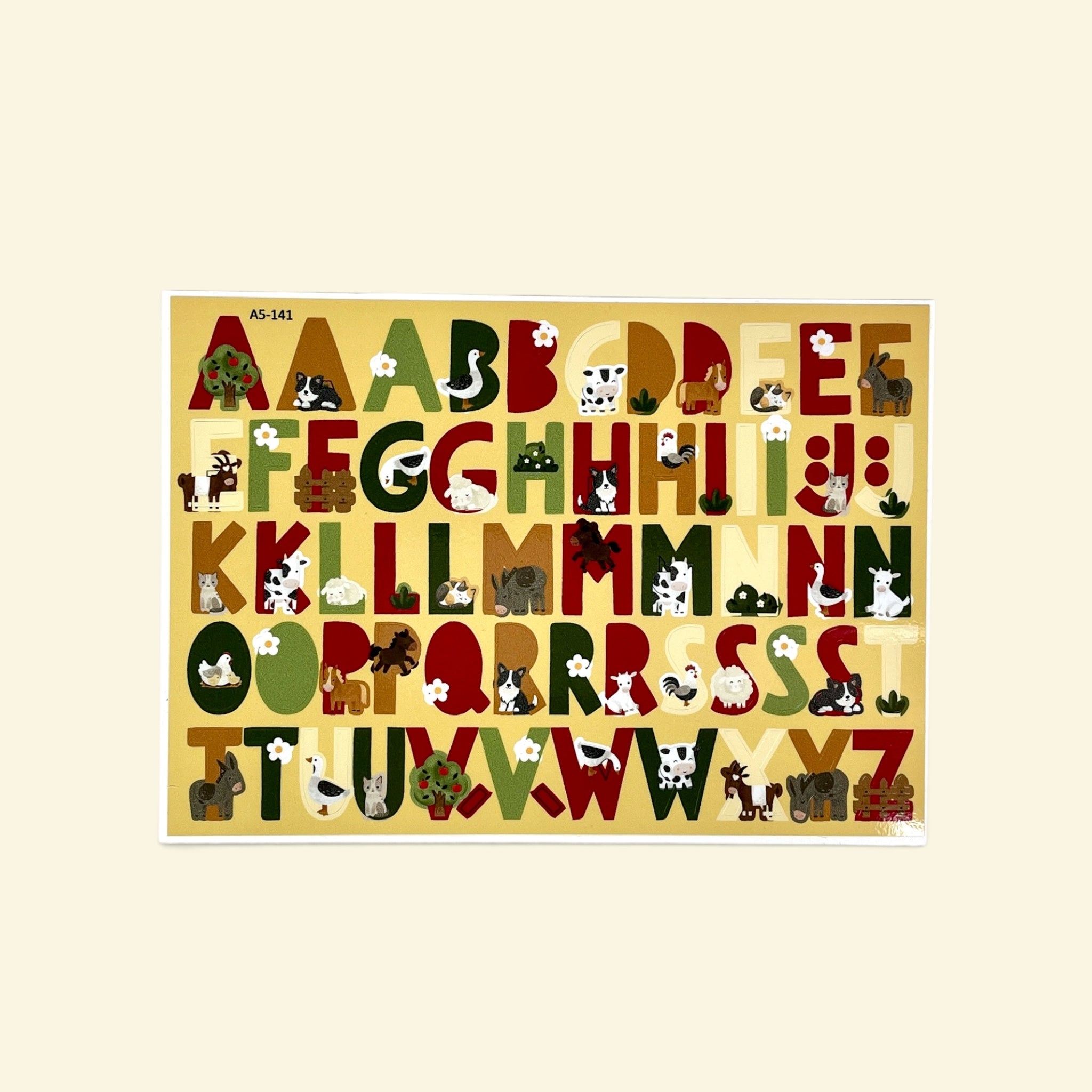 Buchstaben Sticker BAUERNHOF spülmaschinenfest – Brotdosen & Trinkflaschen personalisieren