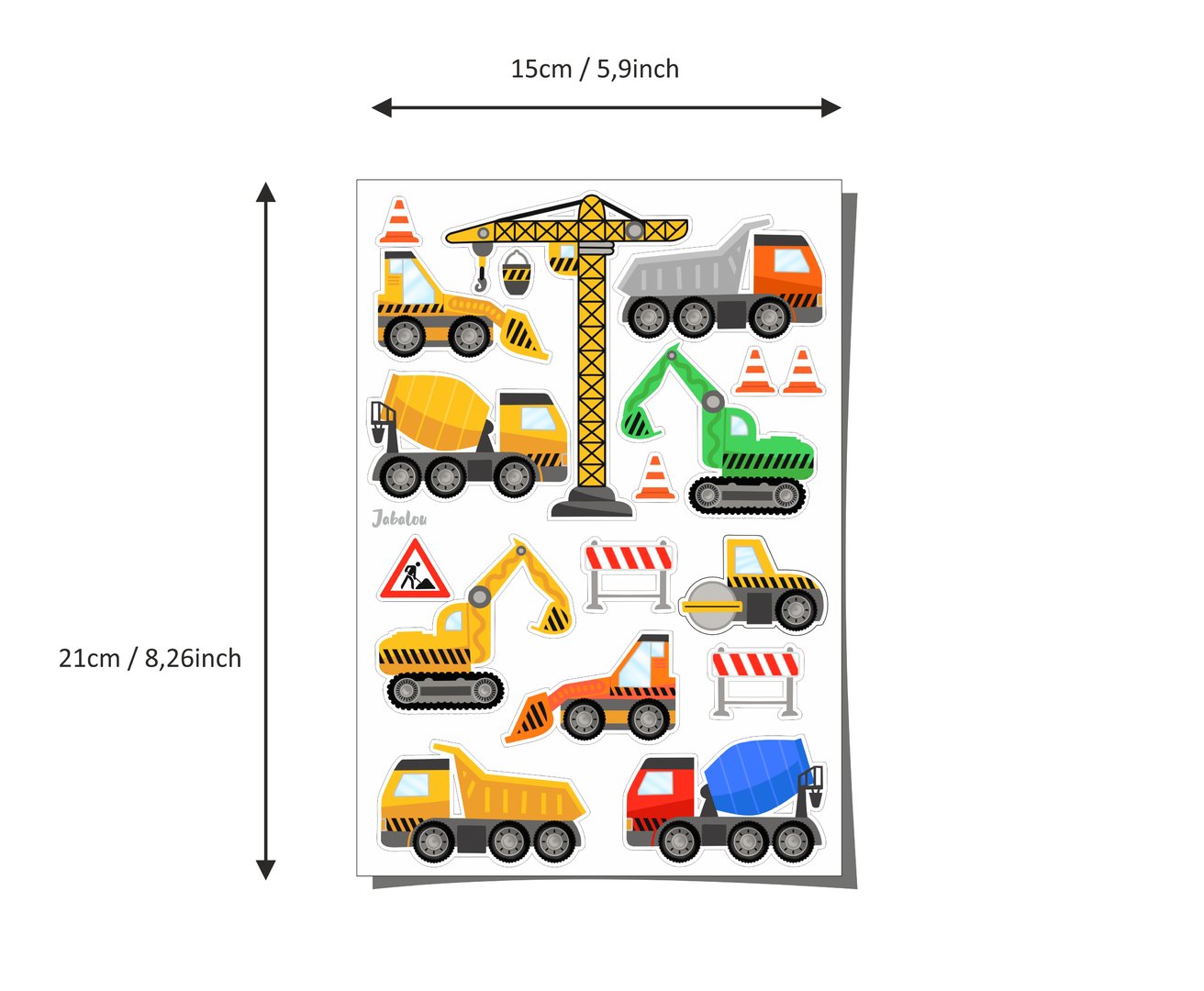 Sticker Baustelle wasserfest Aufkleber