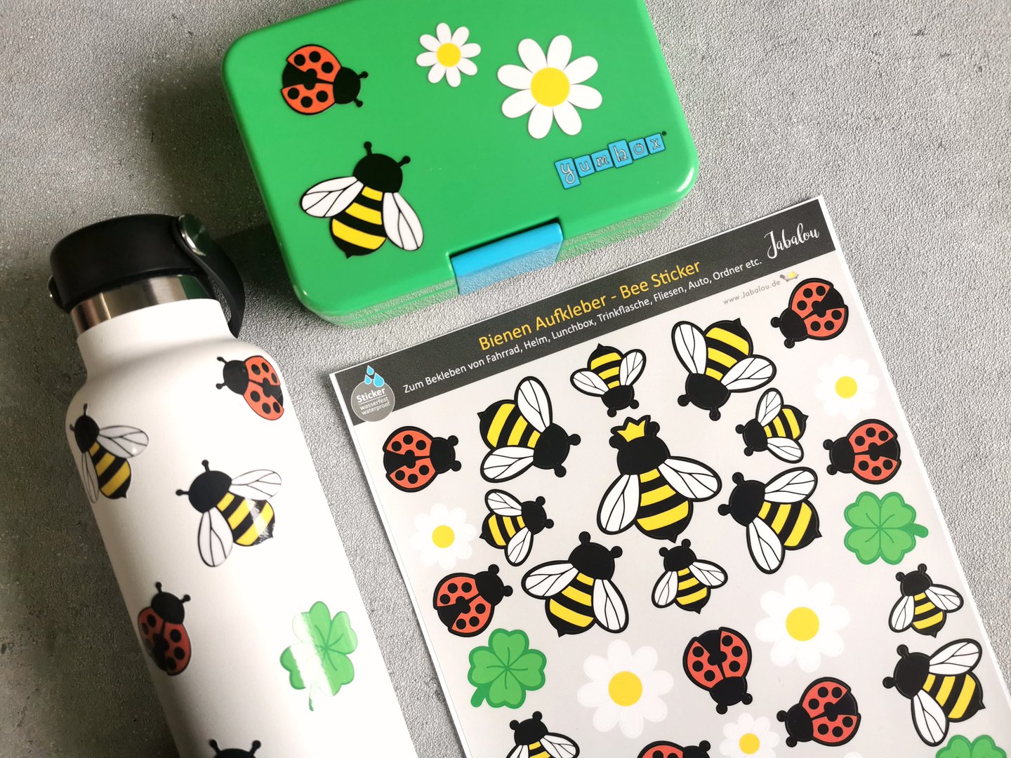 Fahradsticker Bienen, Marienkäfer