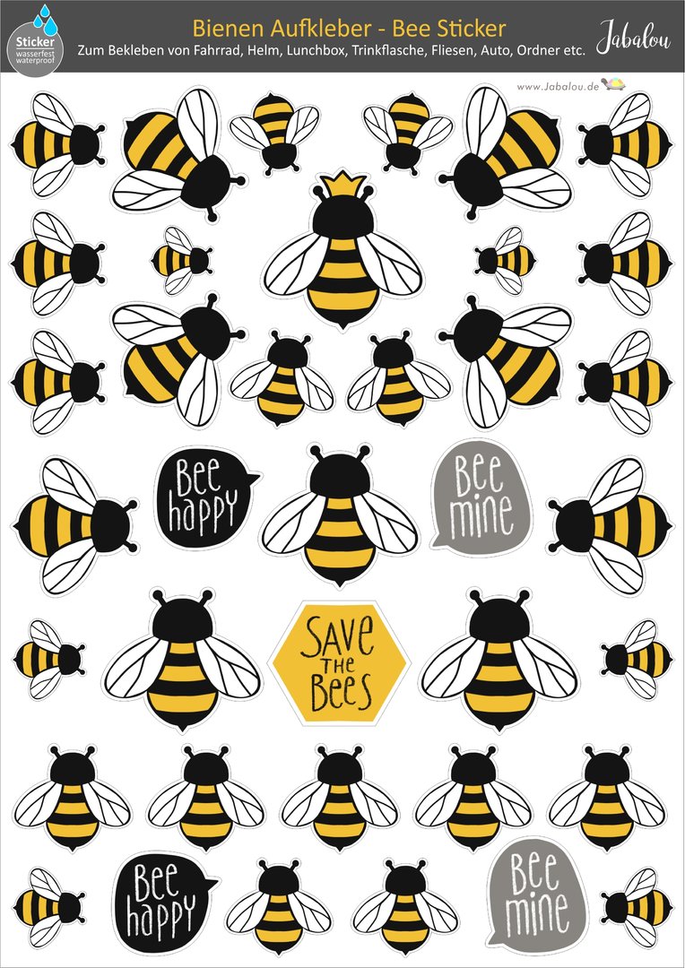 REFLECT Fahrradaufkleber Sticker Bienen
