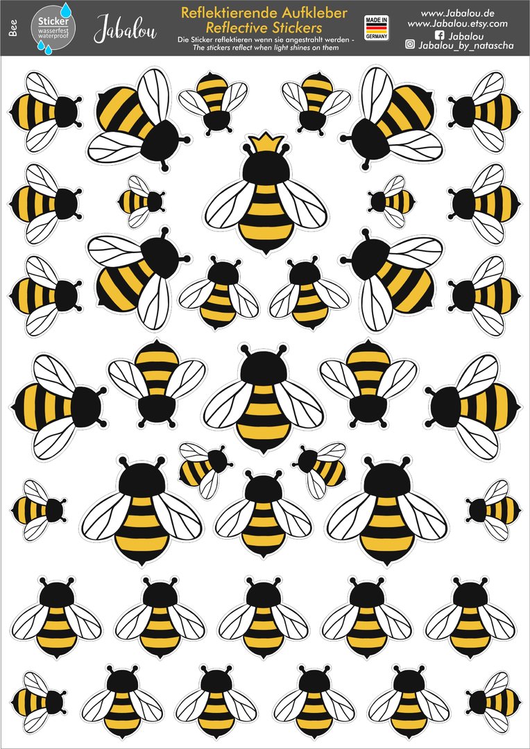 REFLECT Fahrradaufkleber Sticker Bienen