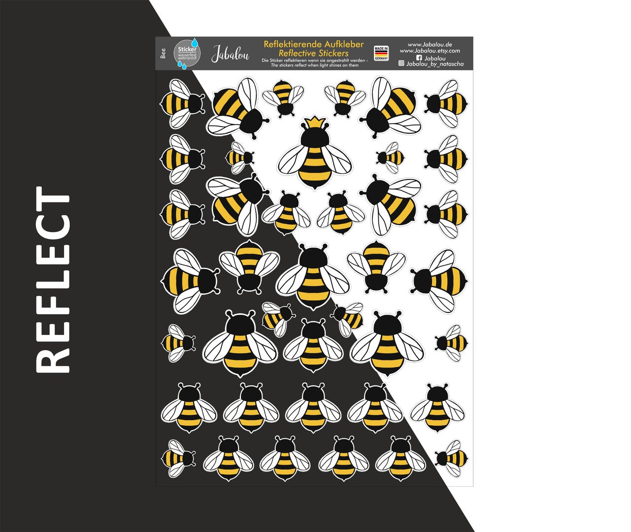 REFLECT Fahrradaufkleber Sticker Bienen