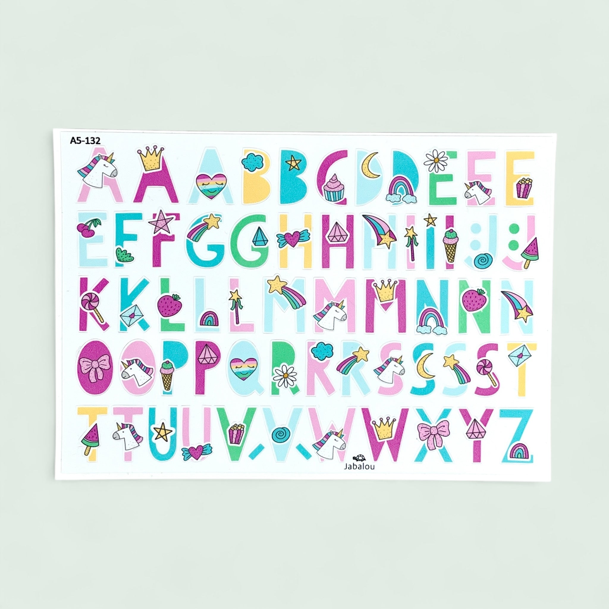 Buchstaben Sticker EINHORN spülmaschinenfest – Brotdosen & Trinkflaschen personalisieren