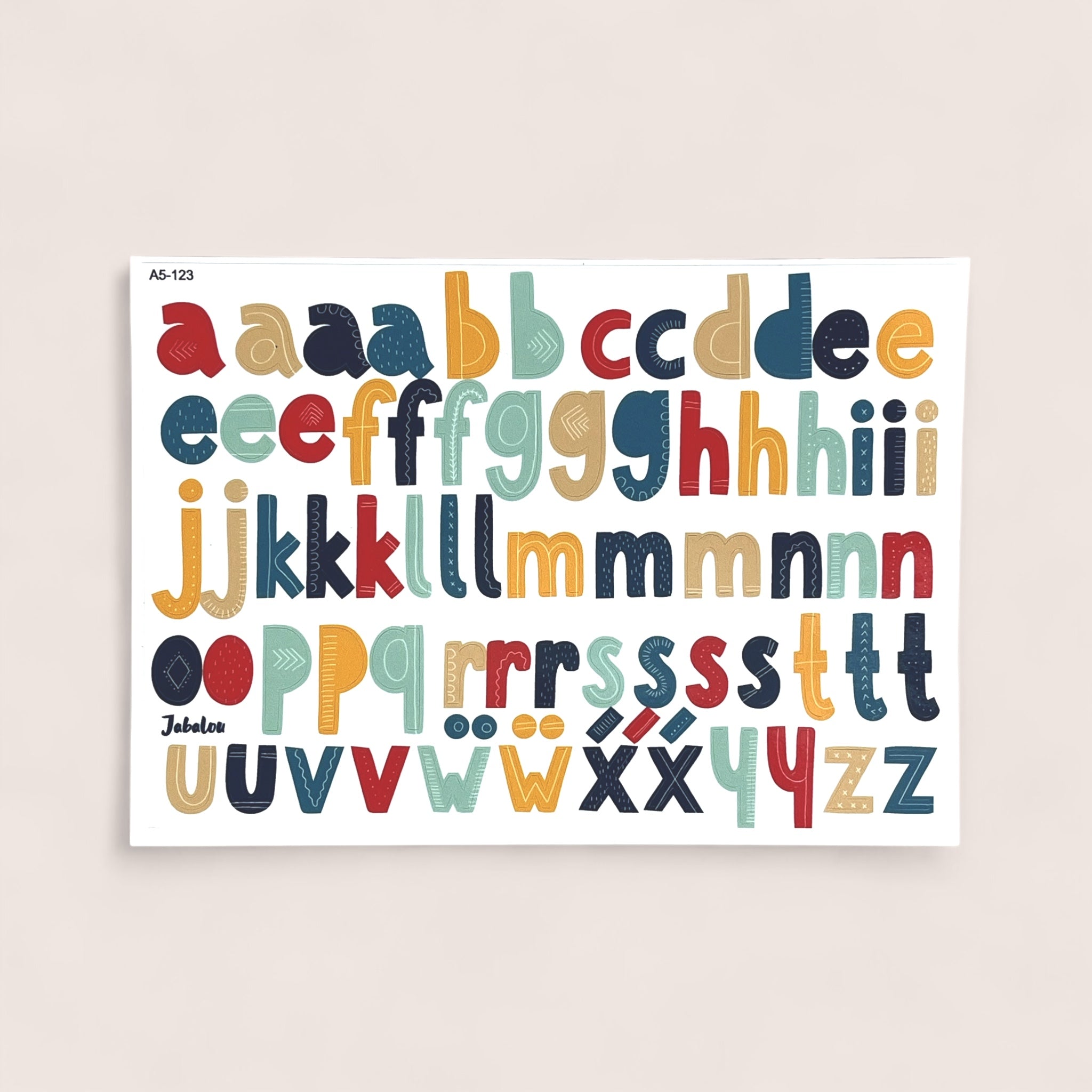 Buchstaben Sticker BUNT spülmaschinenfest – Brotdosen & Trinkflaschen personalisieren