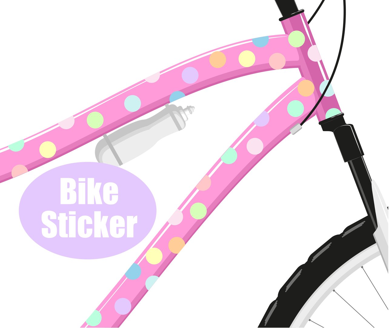 Fahradsticker Confetti CANDY