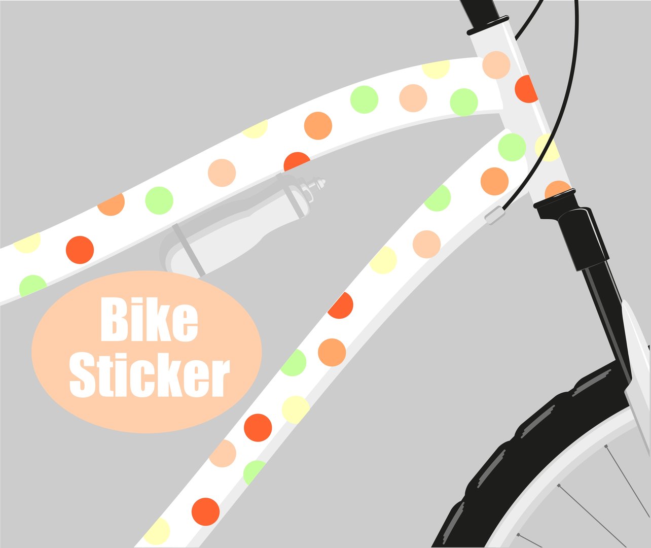 Fahradsticker Confetti MELON