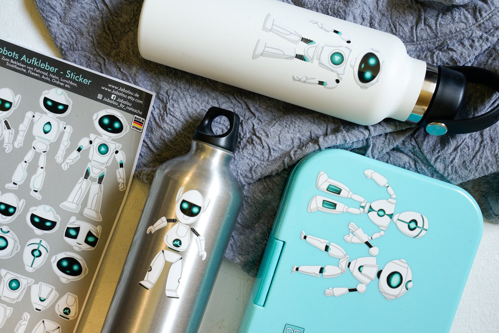 Sticker Roboter wasserfest