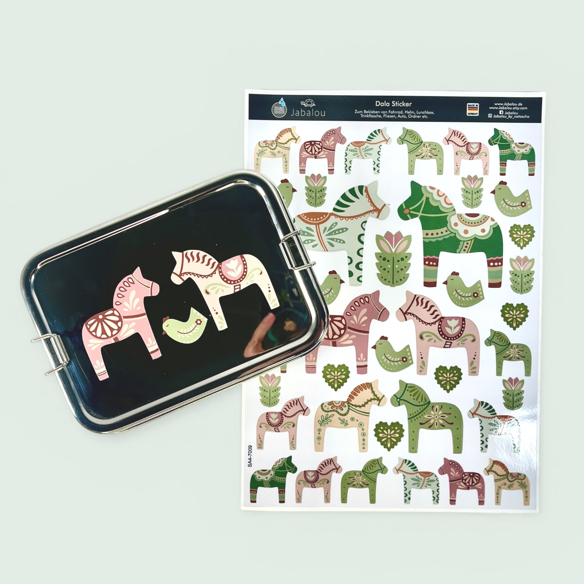 Sticker spülmaschinenfest Dala Dalapferd Frühling