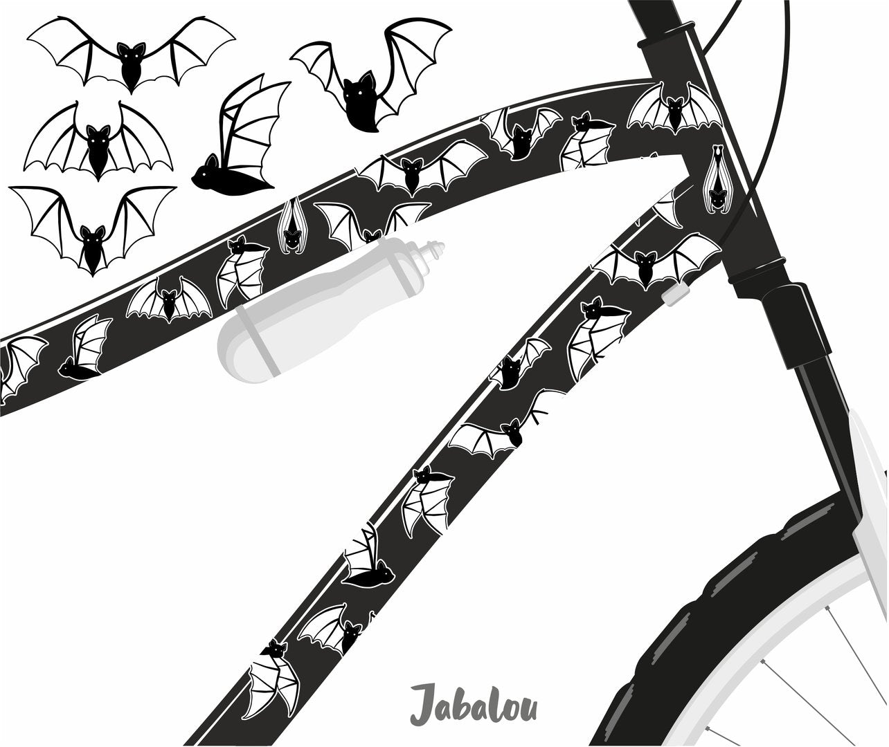 REFLECT Fahrradaufkleber Fledermaus SW