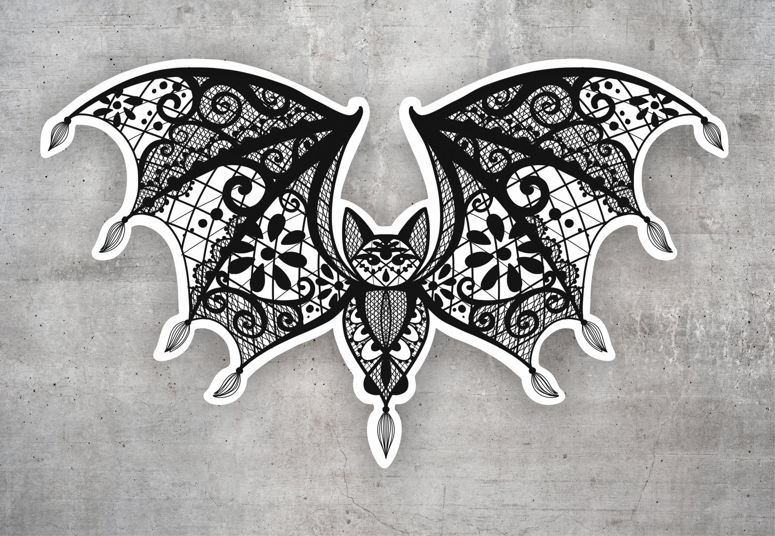 Fledermaus Sticker wasserfest gothic