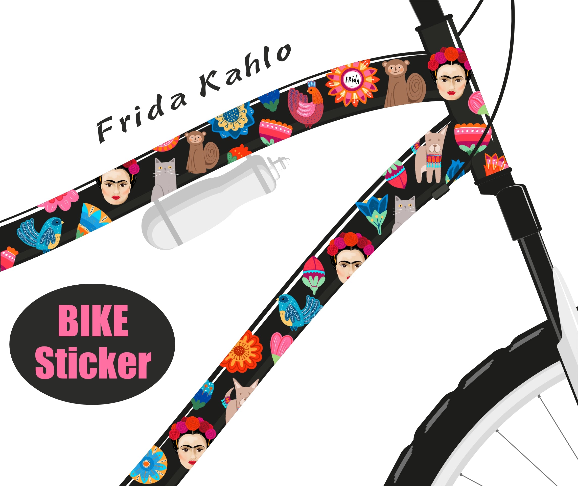 Frida Kahlo Fahrradsticker