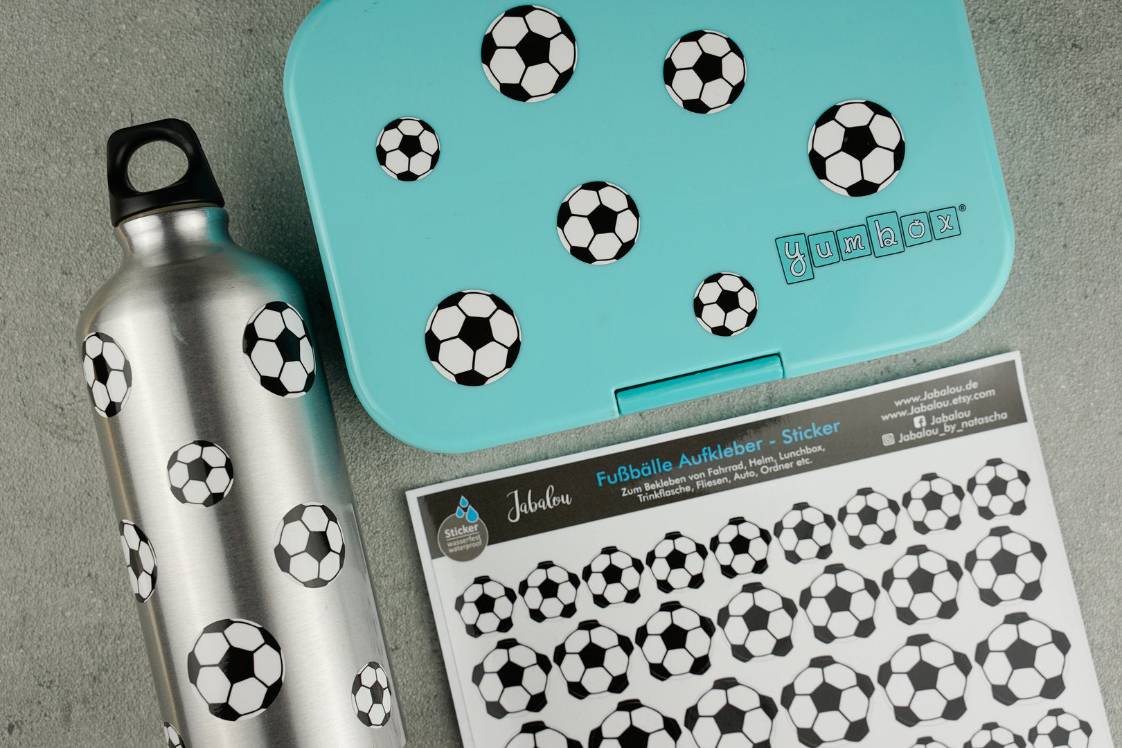 Aufkleber wasserfest Fußball