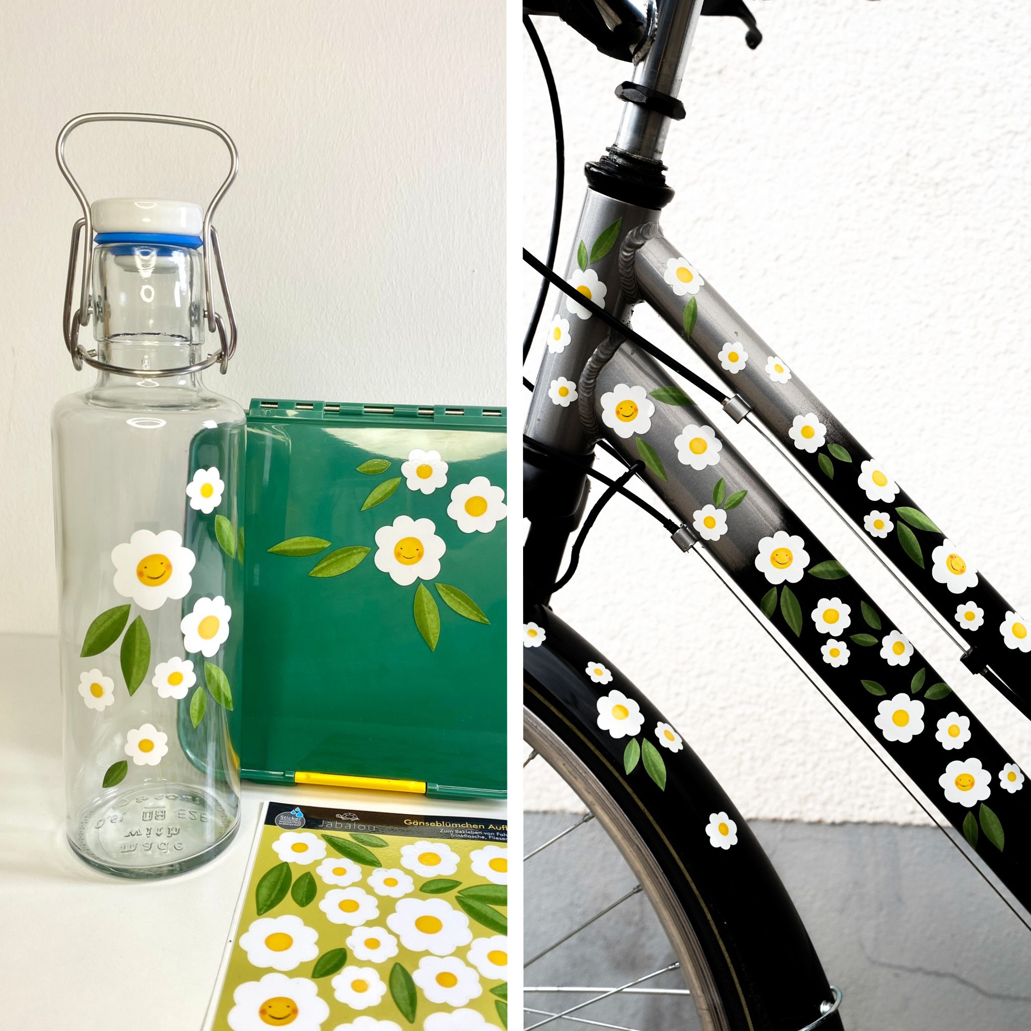 Aufkleber wasserfest Gänseblumen - Margeriten A4
