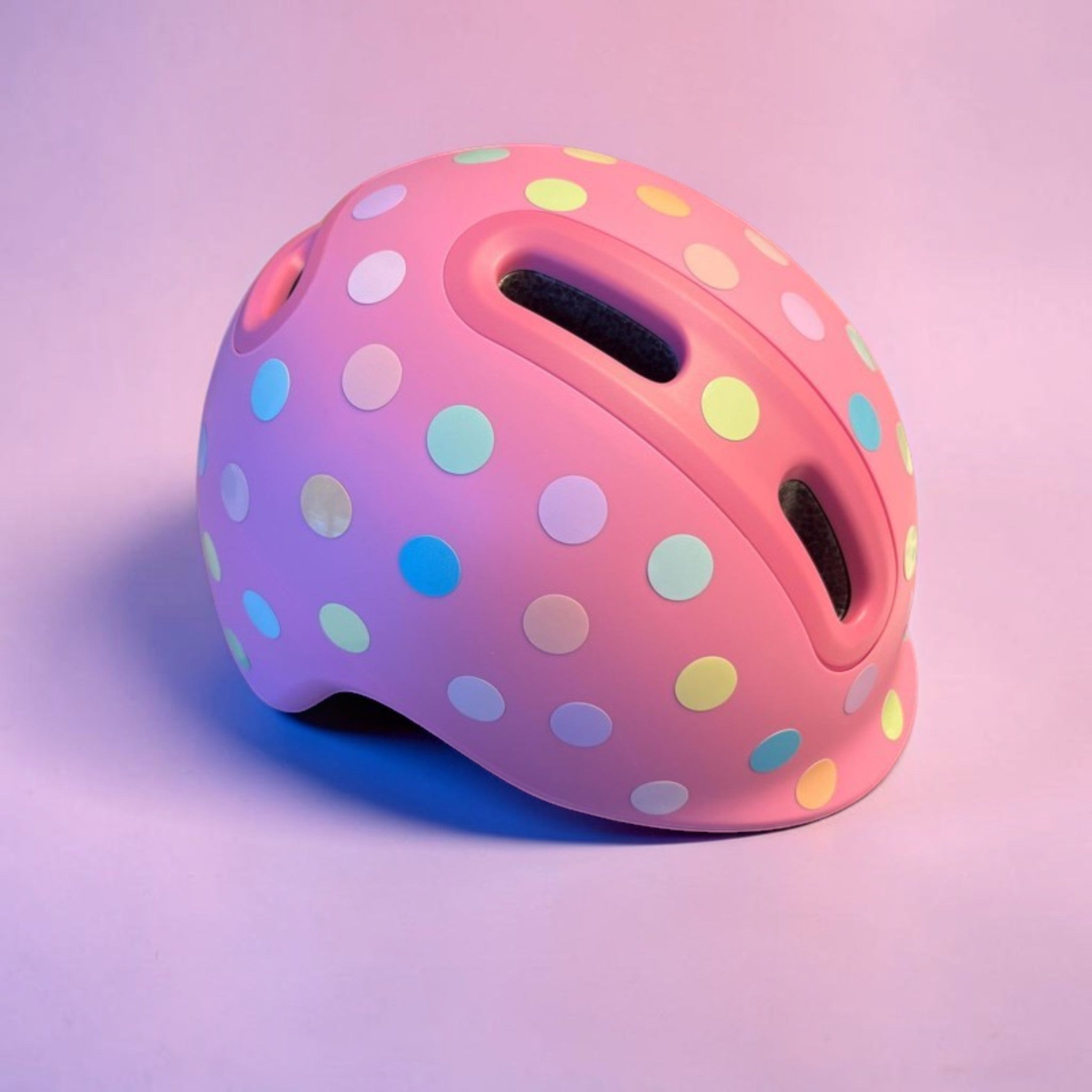 reflektierende Fahrradaufkleber Konfetti, Punkte Pastell - reflektive Sticker für Fahrrad und Helm