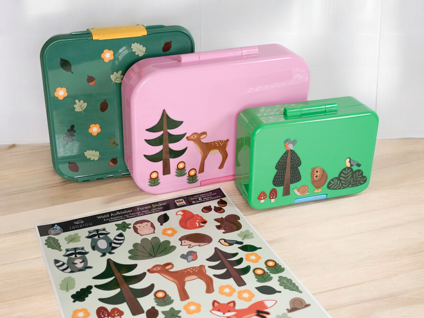 Wald Sticker Set – wetterfest & spülmaschinenfest – Aufkleber fürs Laufrad der Kleinsten