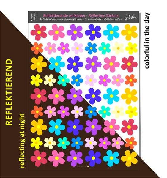 REFLECT Fahrradaufkleber Blüten bunt