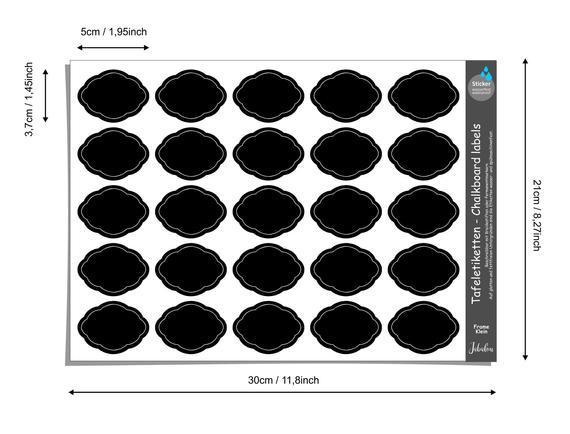 Tafeletiketten, Frame klein Gewürzetiketten