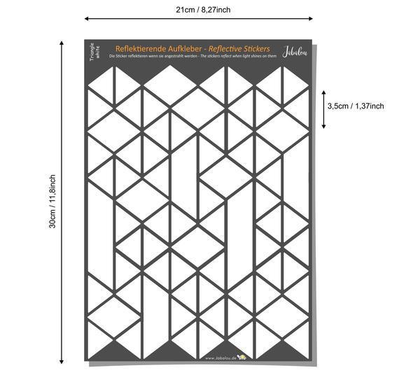 REFLECT Fahrradaufkleber Triangle weiß