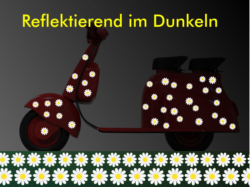 REFLECT Fahrradaufkleber Margeriten