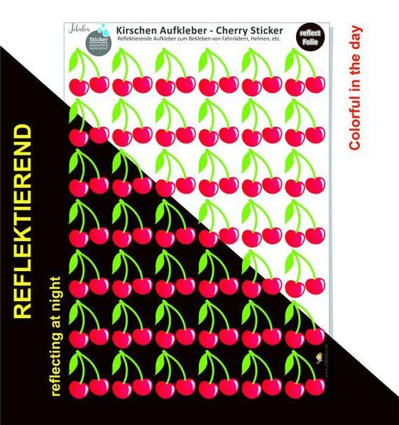 REFLECT Fahrradaufkleber Kirschen