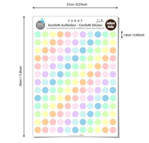 Fahradsticker Confetti CANDY
