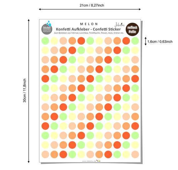 REFLECT Fahrradaufkleber Confetti MELON