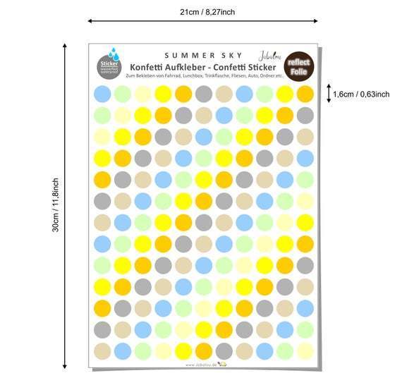 REFLECT Fahrradaufkleber Confetti SUMMERSKY